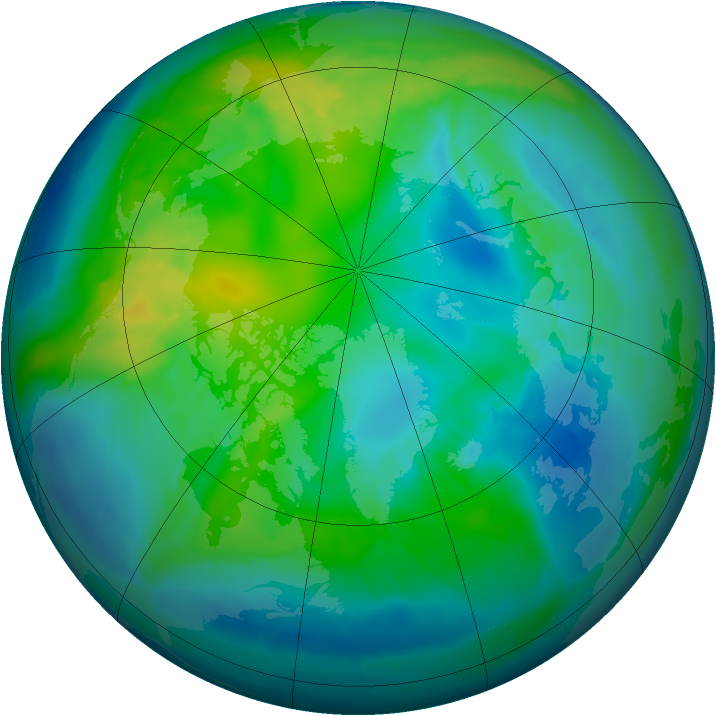Arctic ozone map for 31 October 2014